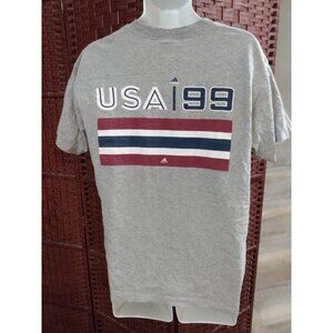 Vintage Adidas 1999 USA Women's World Cup Soccer T Shirt Adult Medium 90s